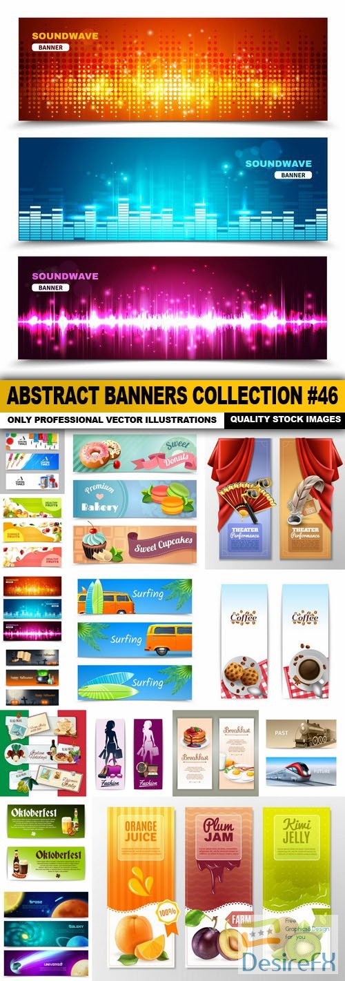 Abstract Banners Collection #46 - 15 Vectors