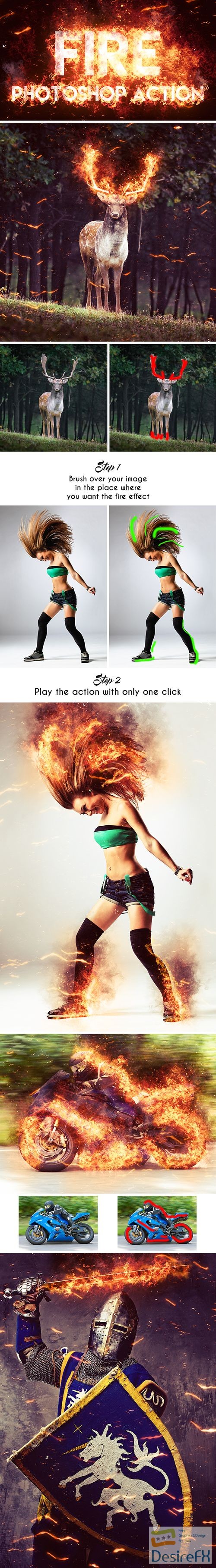 Fire Photoshop Action 16212593