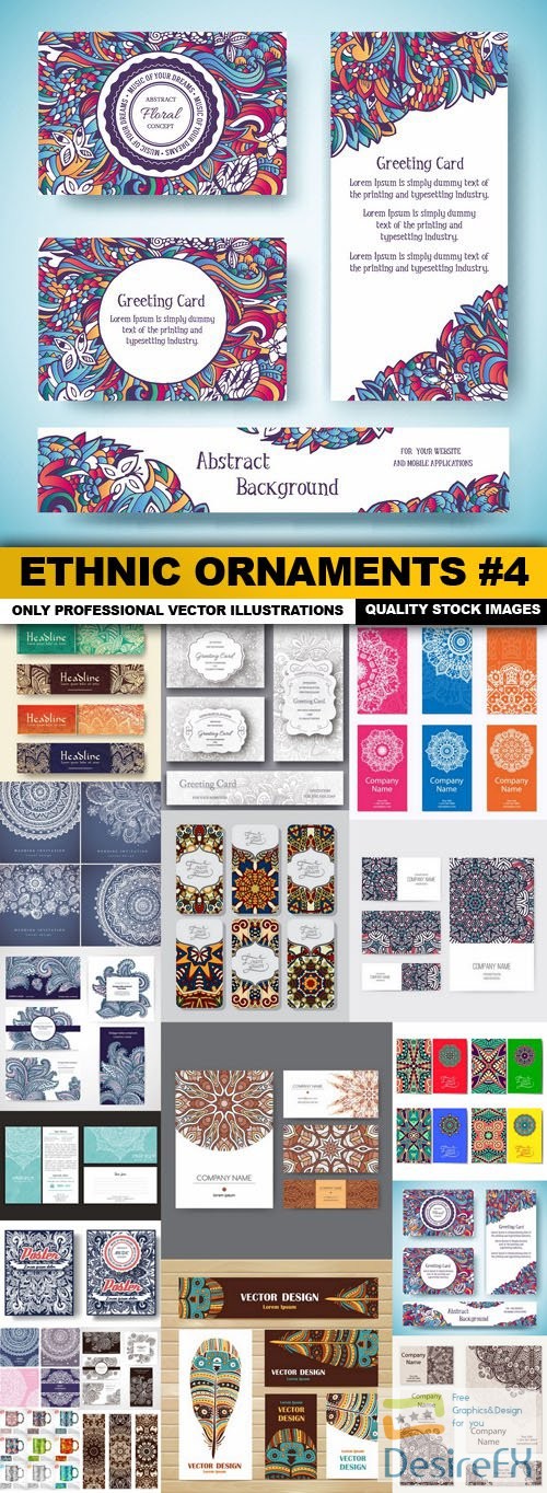 Ethnic Ornaments #4 - 18 Vector