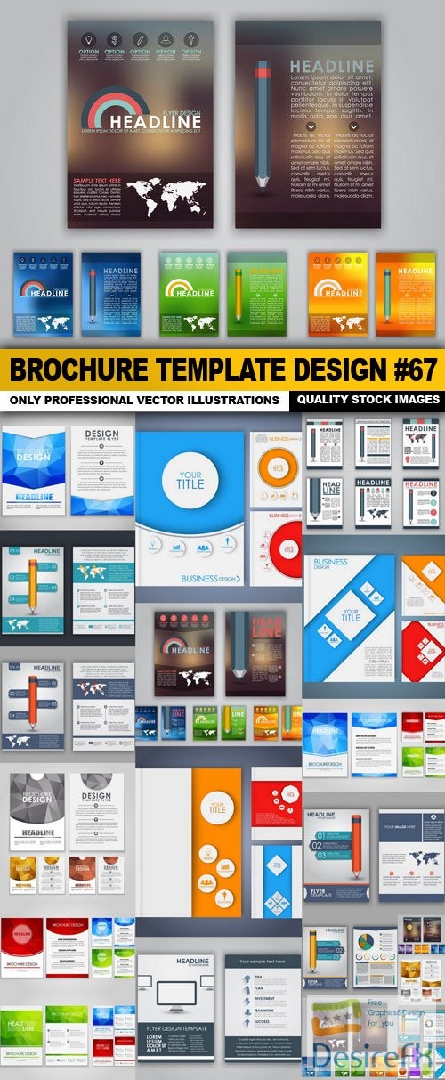 Brochure Template Design #67 - 20 Vector