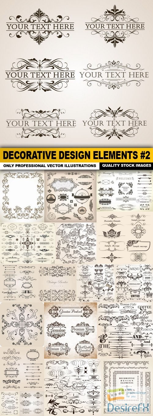 Decorative Design Elements #2 - 18 Vector