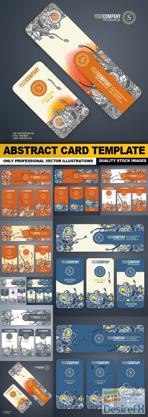 Abstract Card Template - 10 Vector