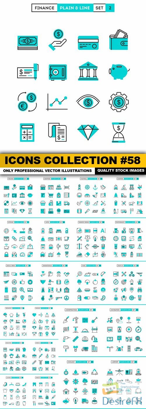 Icons Collection #58 - 22 Vector