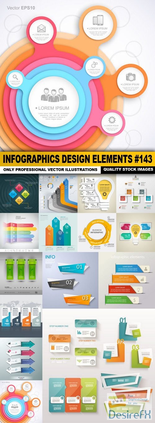 Infographics Design Elements #143 - 15 Vector