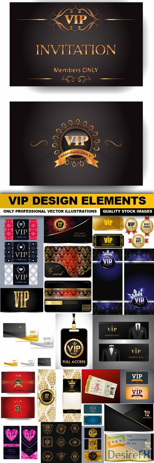 VIP Design Elements - 20 Vector