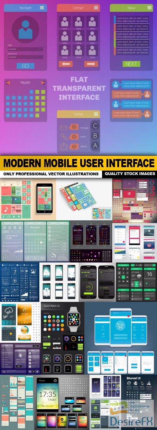 Modern Mobile User Interface - 20 Vector