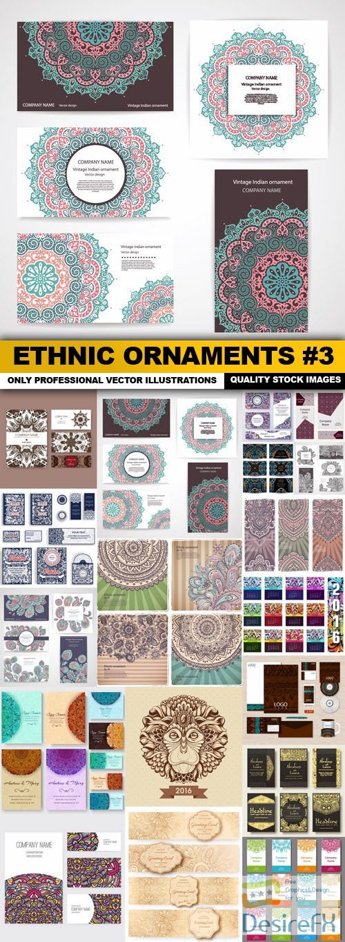 Ethnic Ornaments #3 - 18 Vector