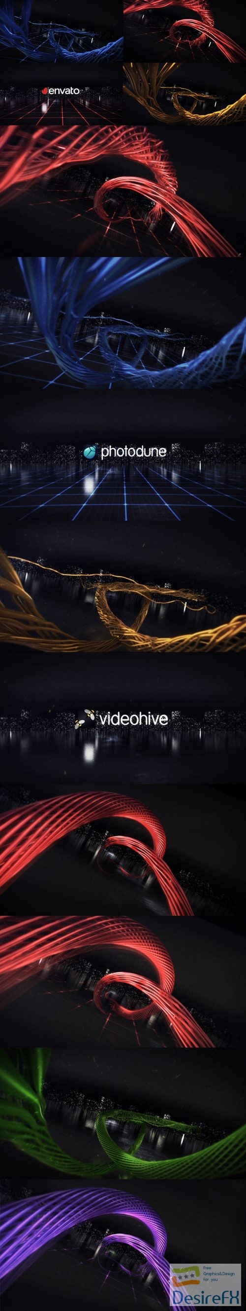 Videohive 21149220 Digital Wire Ribbon Logo Reveals