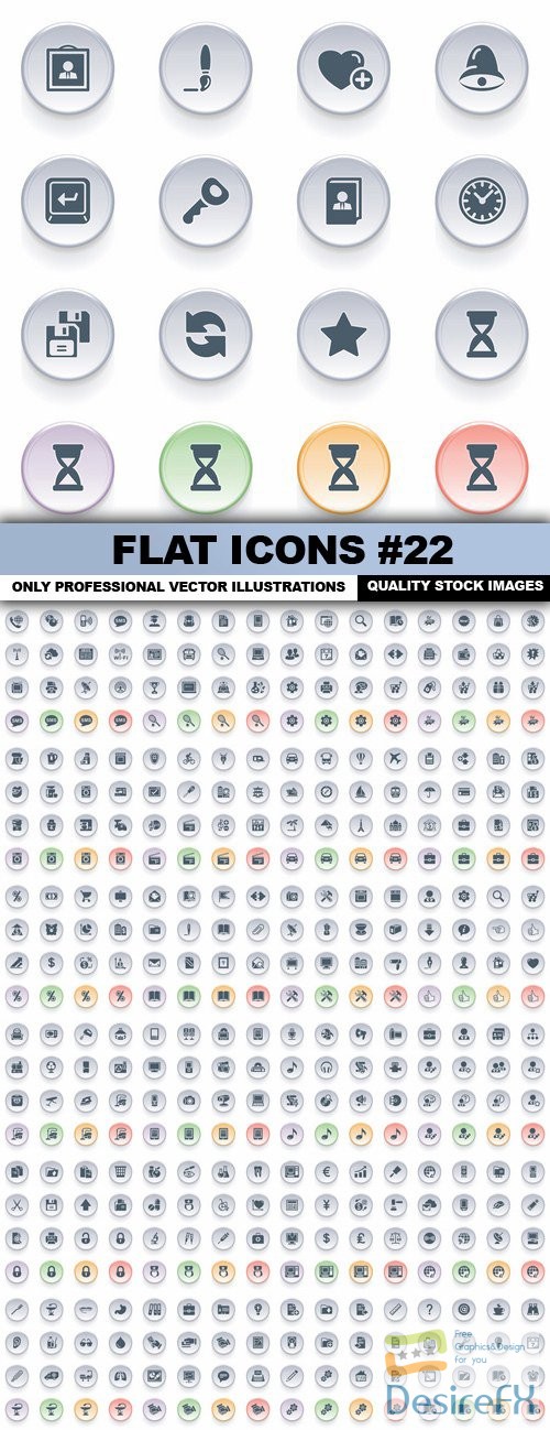 Flat Icons #22 - 25 Vectors