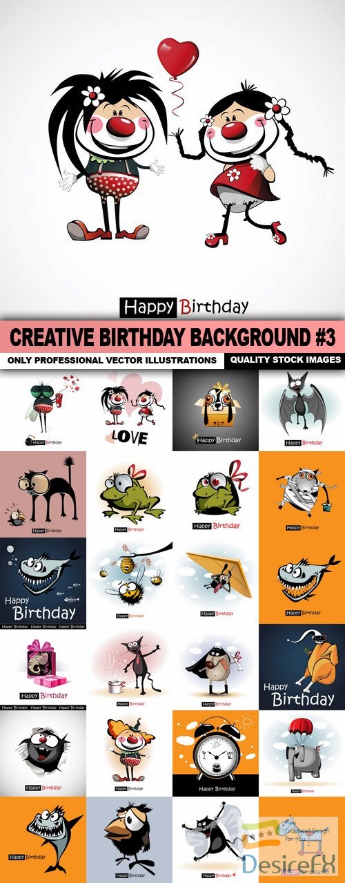 Creative Birthday Background #3 - 25 Vector