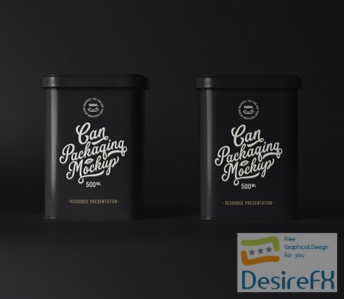 Can Tin Packaging Mockup