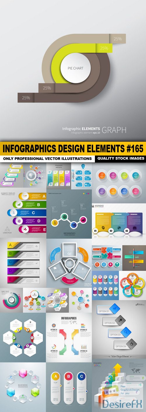 Infographics Design Elements #165 - 25 Vector