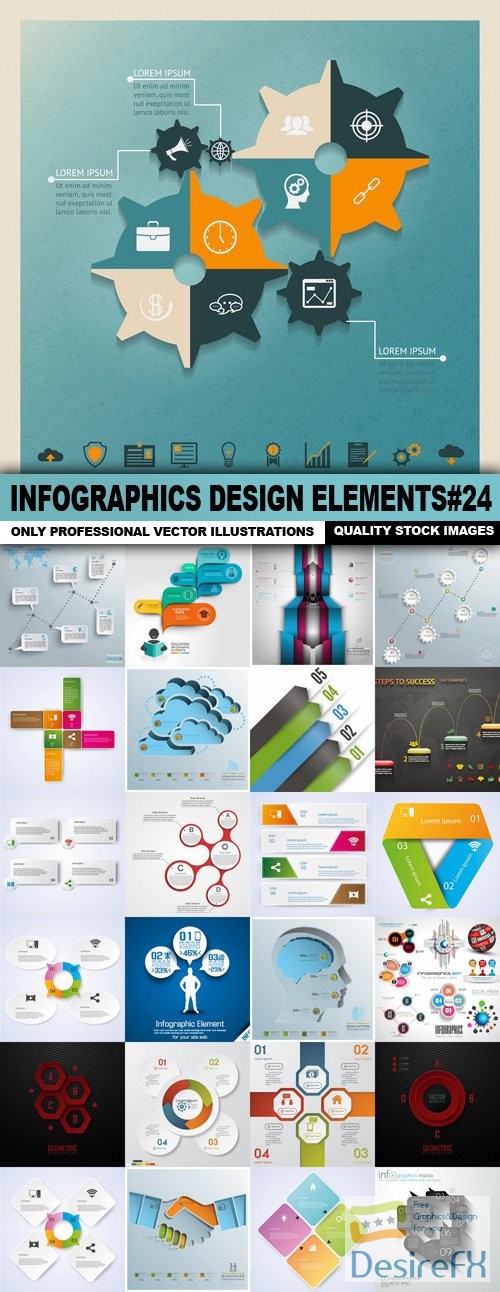 Infographics Design Elements#24 - 25 Vector