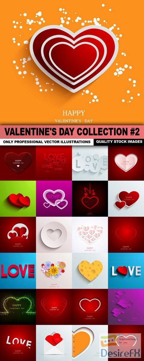 Valentine's Day Collection #2 - 25 Vector
