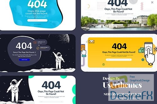 PSD Ultimate Creative 404 Pages Website Template