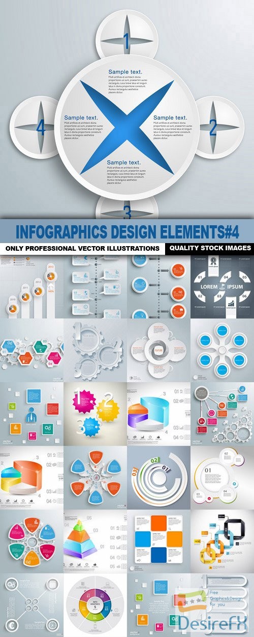 Infographics Design Elements#4 - 25 Vector