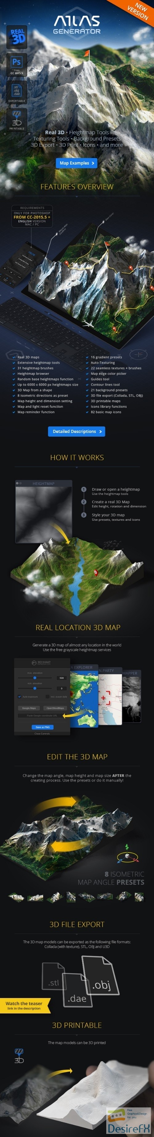 3D Map Generator - Atlas - From Heightmap to real 3D map 22277498