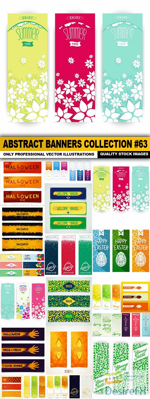 Abstract Banners Collection #63 - 25 Vectors