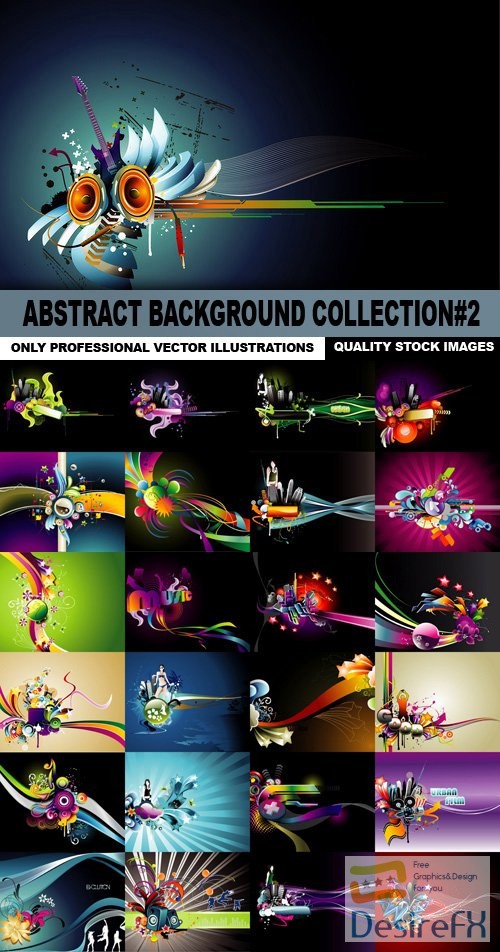 Abstract Background Collection#2 - 25 Vector