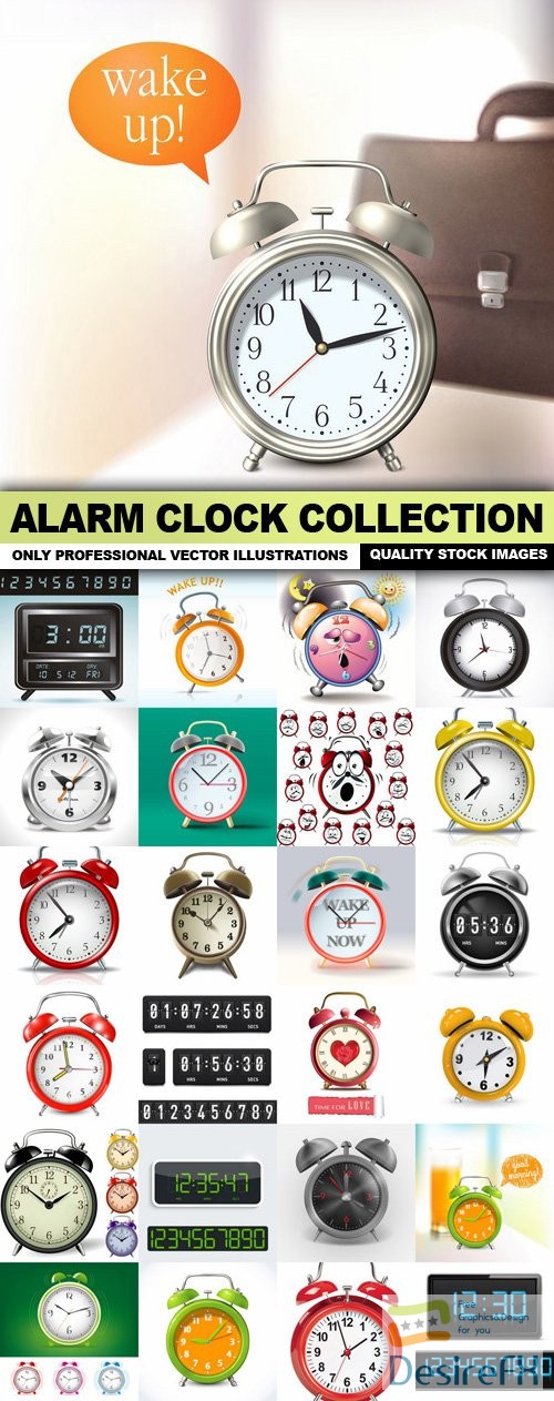 Alarm Clock Collection - 25 Vector