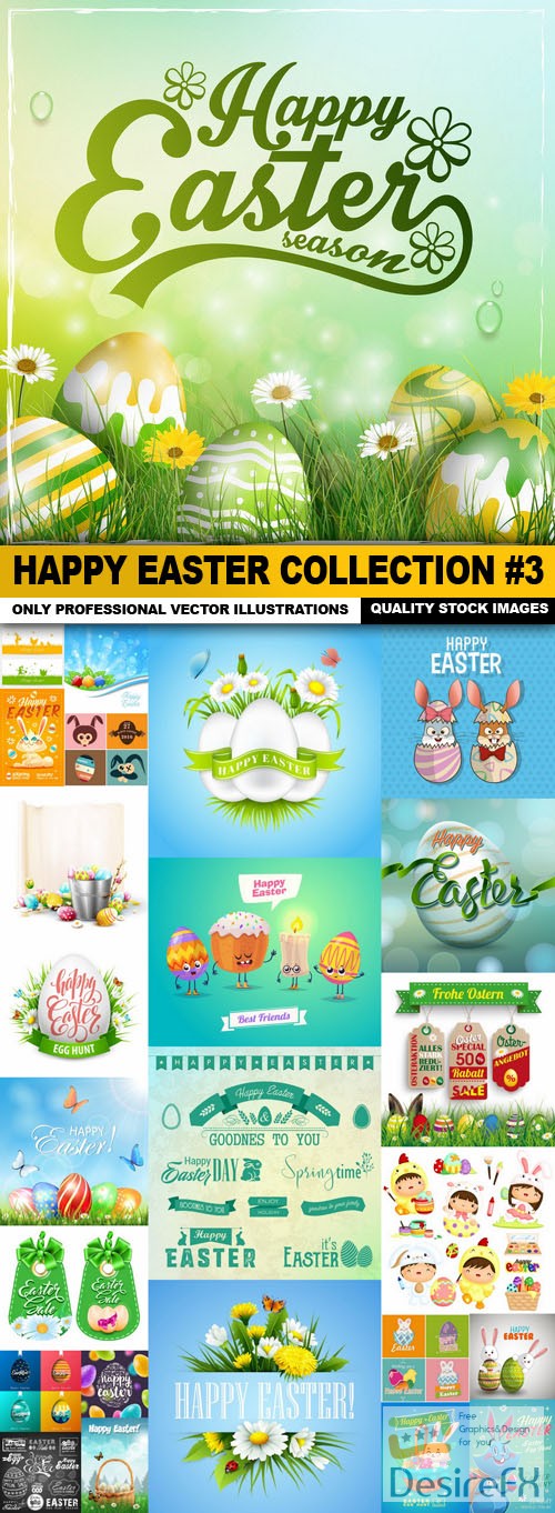Happy Easter Collection #3 - 25 Vector