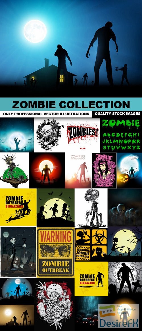 Zombie Collection - 25 Vector