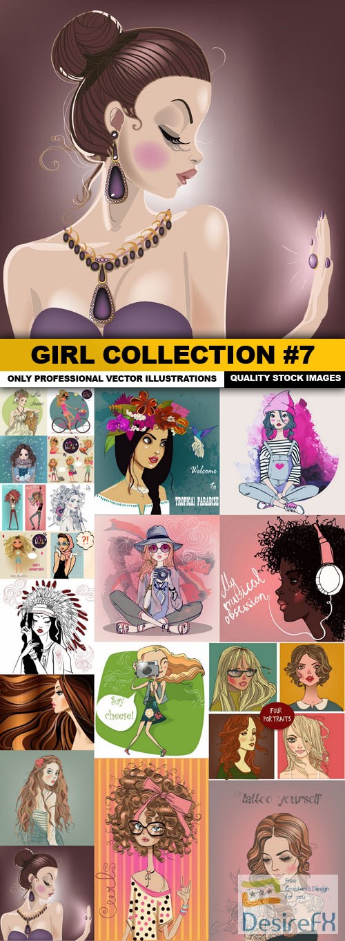 Girl Collection #7 - 20 Vector