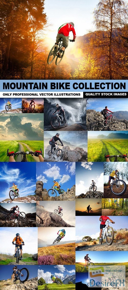 Mountain Bike Collection - 25 Vector
