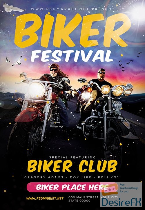 Biker festival flyer