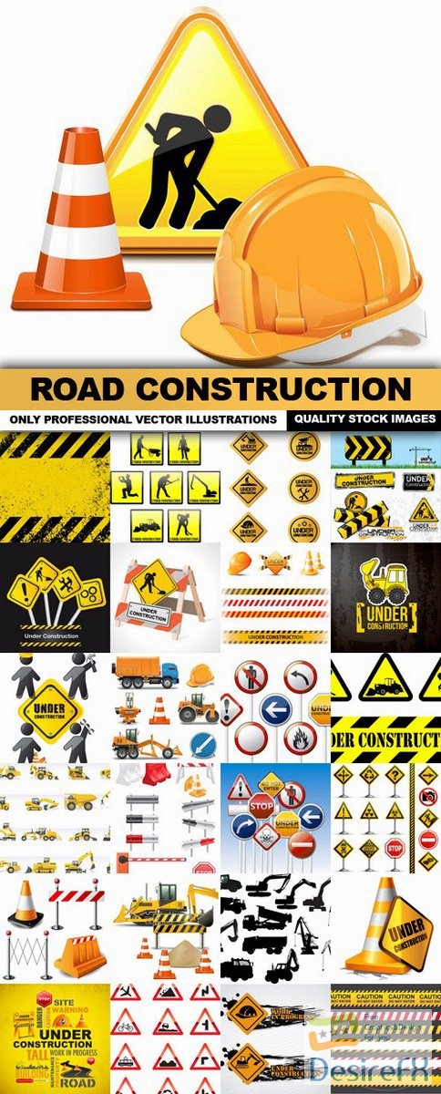 Road Construction - 25 Vector
