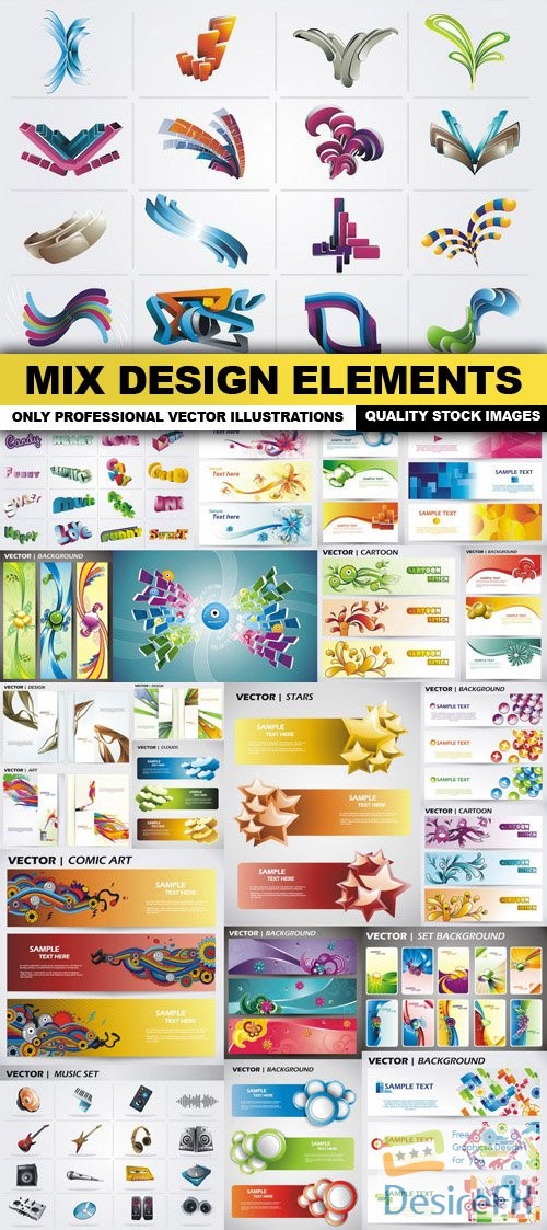 Mix Design Elements - 25 Vector