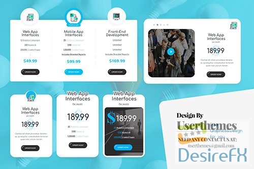PSD Business Pricing Table UI Template PSD