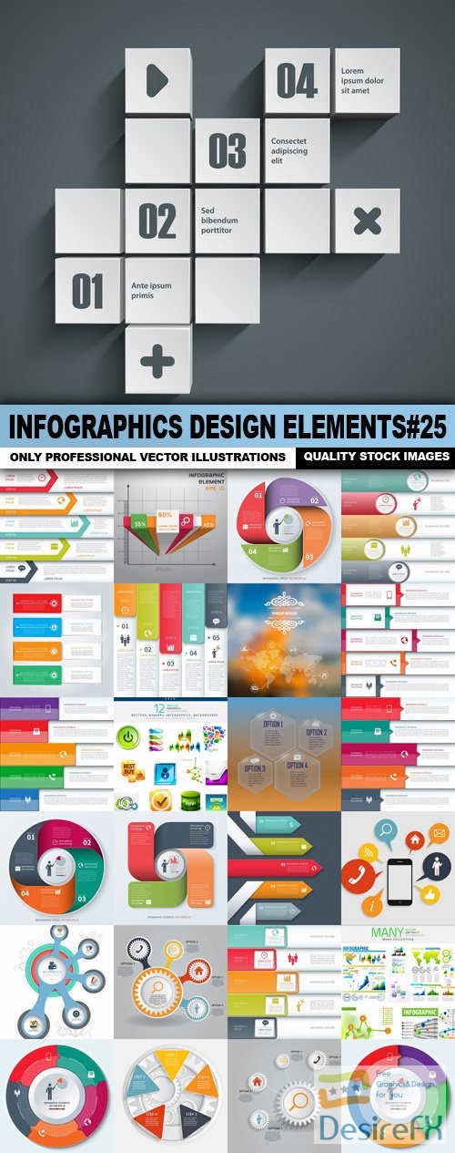 Infographics Design Elements#25 - 25 Vector