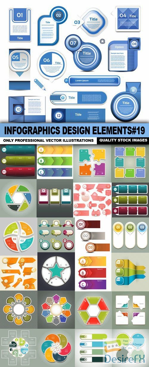 Infographics Design Elements#19 - 25 Vector