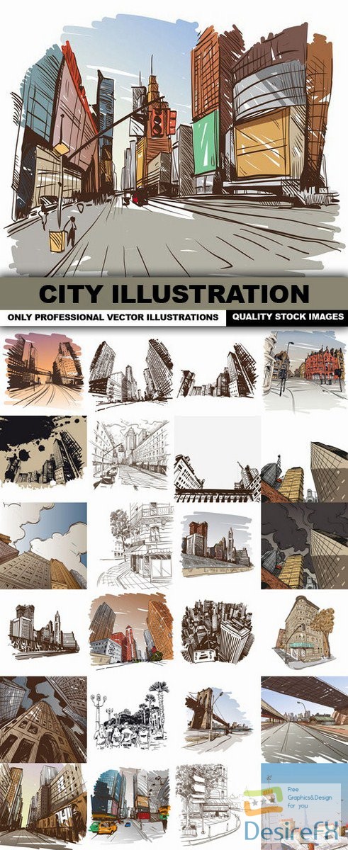 City Illustration - 25 Vector