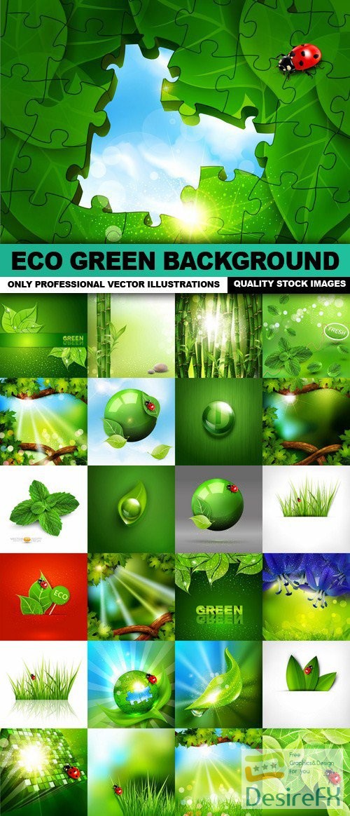 Eco Green Background - 25 Vector