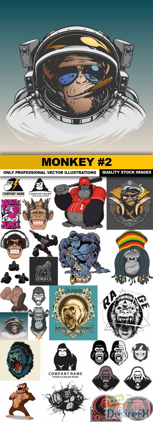 Download Download Monkey #2 - 25 Vector | DesireFX.COM