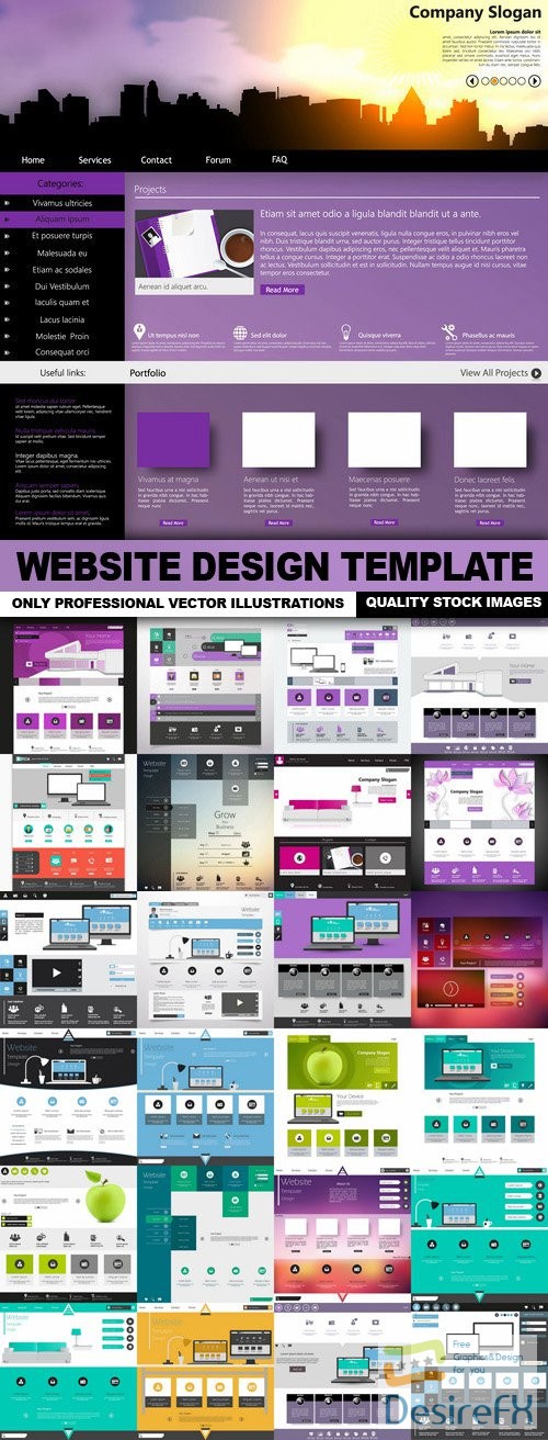 Website Design Template - 25 Vector