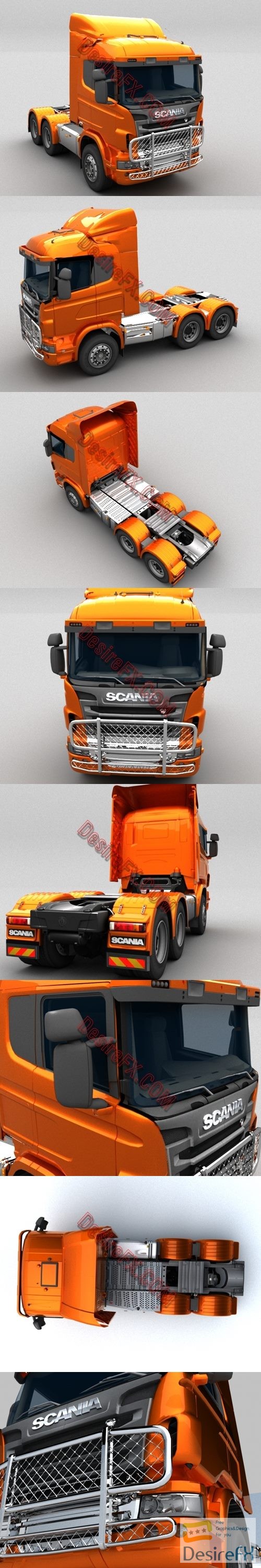 Truck Scania R730 3D Model
