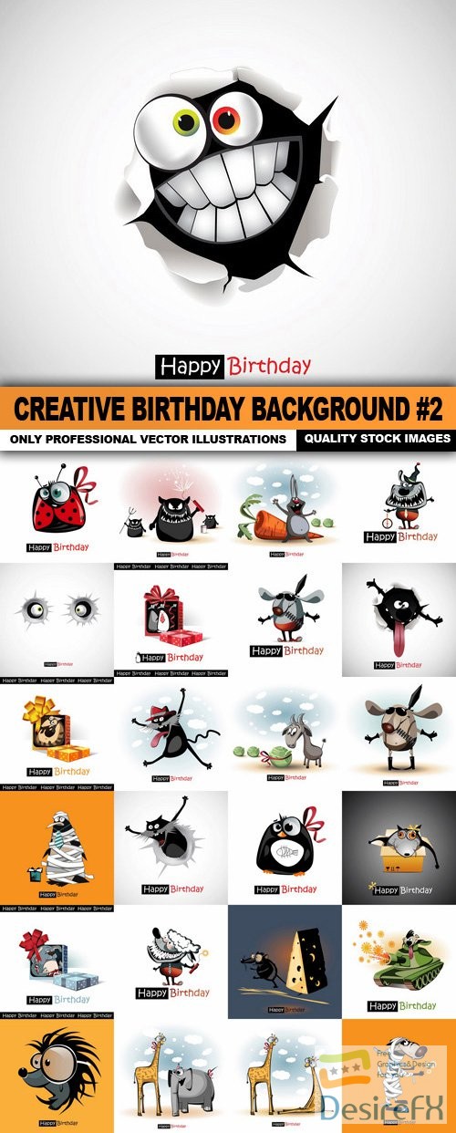 Creative Birthday Background #2 - 25 Vector