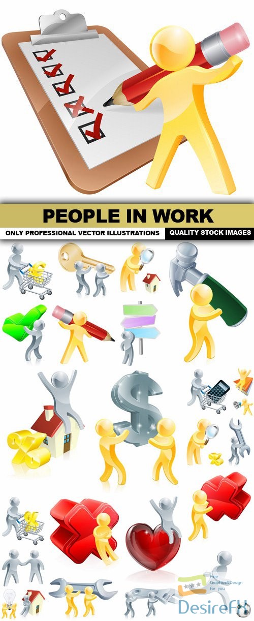 People In Work - 25 Vector