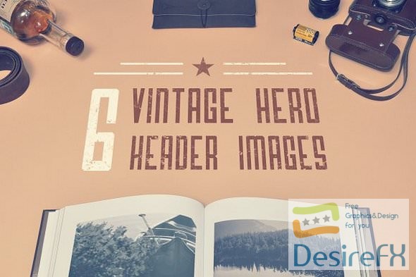CM - 6 Vinage Hero Header Images + Bonus 63825
