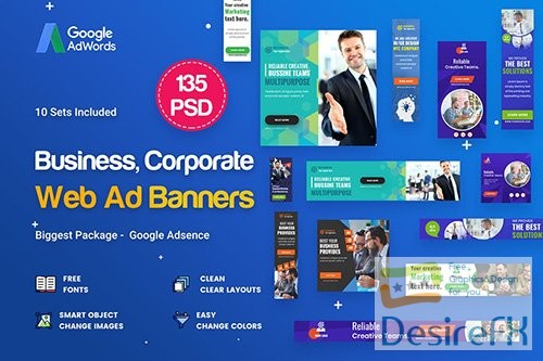 PSD Multipurpose, Business Banners Ad - 150 PSD