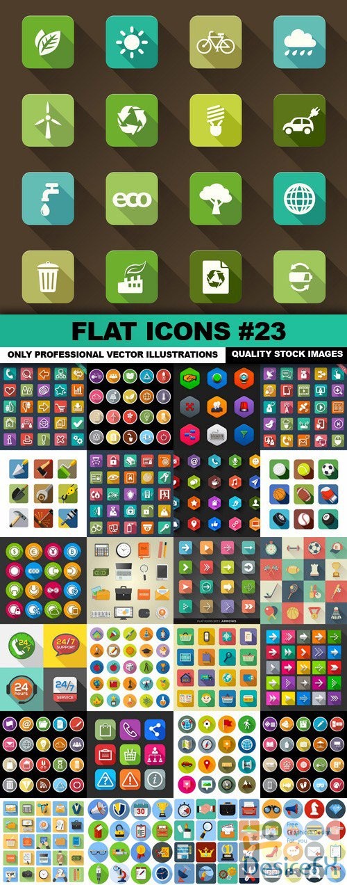 Flat Icons #23 - 50 Vectors