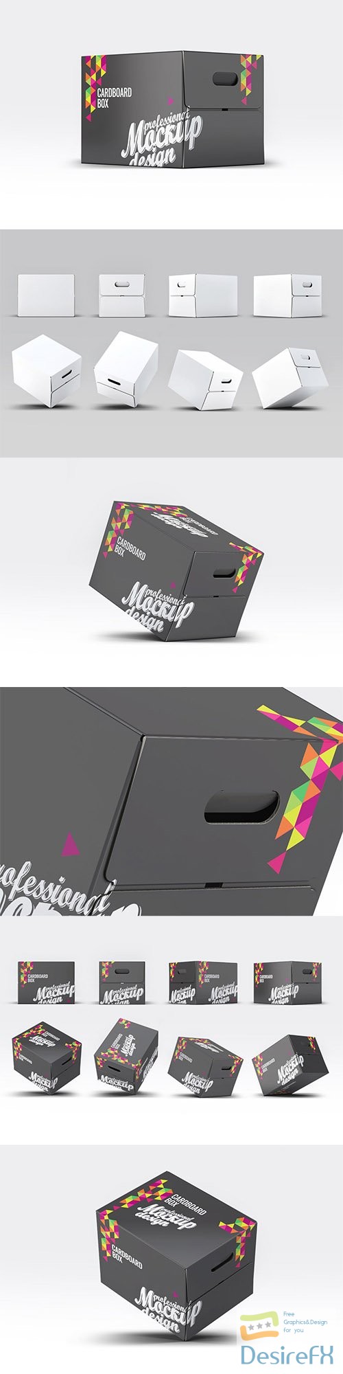 PSD Cardboard Box Mock-Up