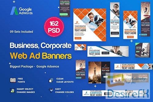 PSD Multipurpose, Business Banners Ad - 162 PSD