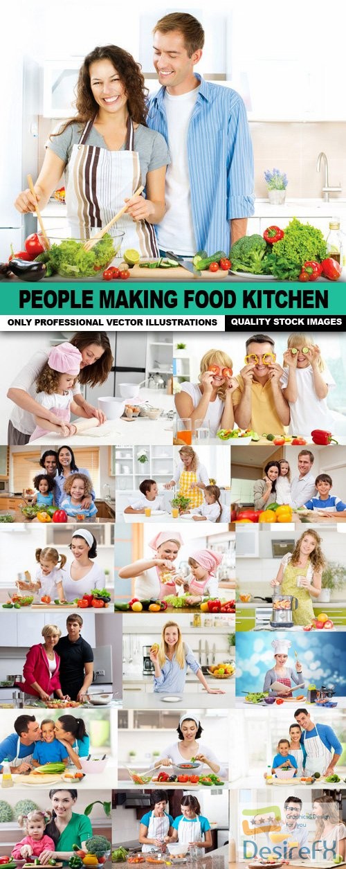People Making Food Kitchen - 25 HQ Images