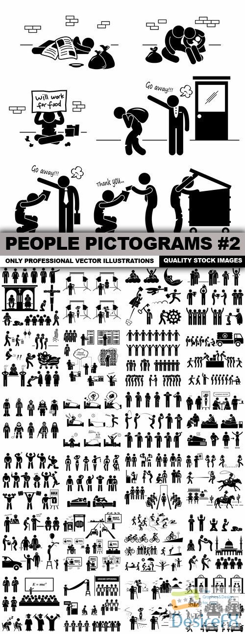 People Pictograms #2 - 25 Vector