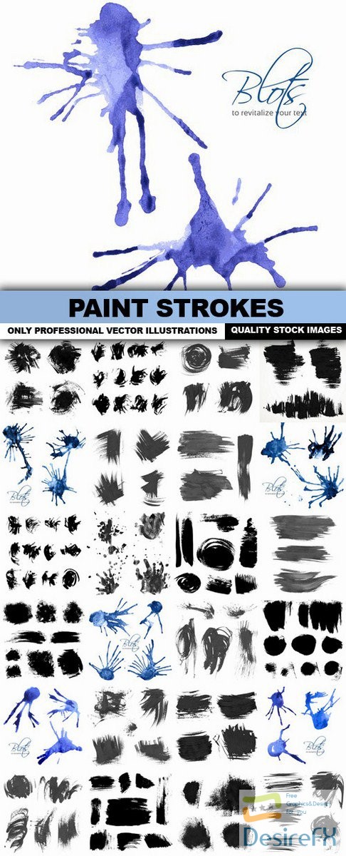 Paint Strokes - 25 Vector