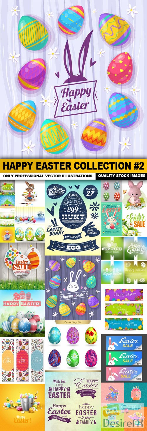 Happy Easter Collection #2 - 25 Vector